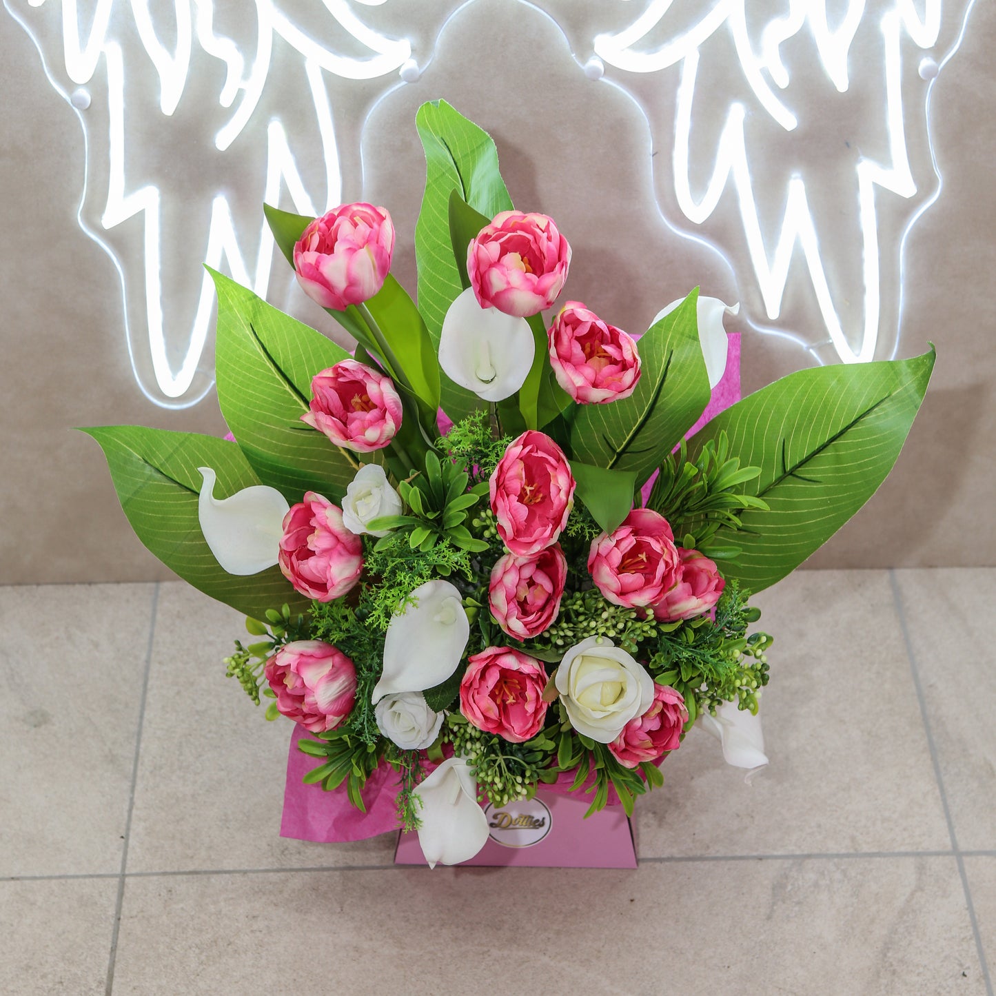 🌸 Artificial Tulip & Lily Arrangement