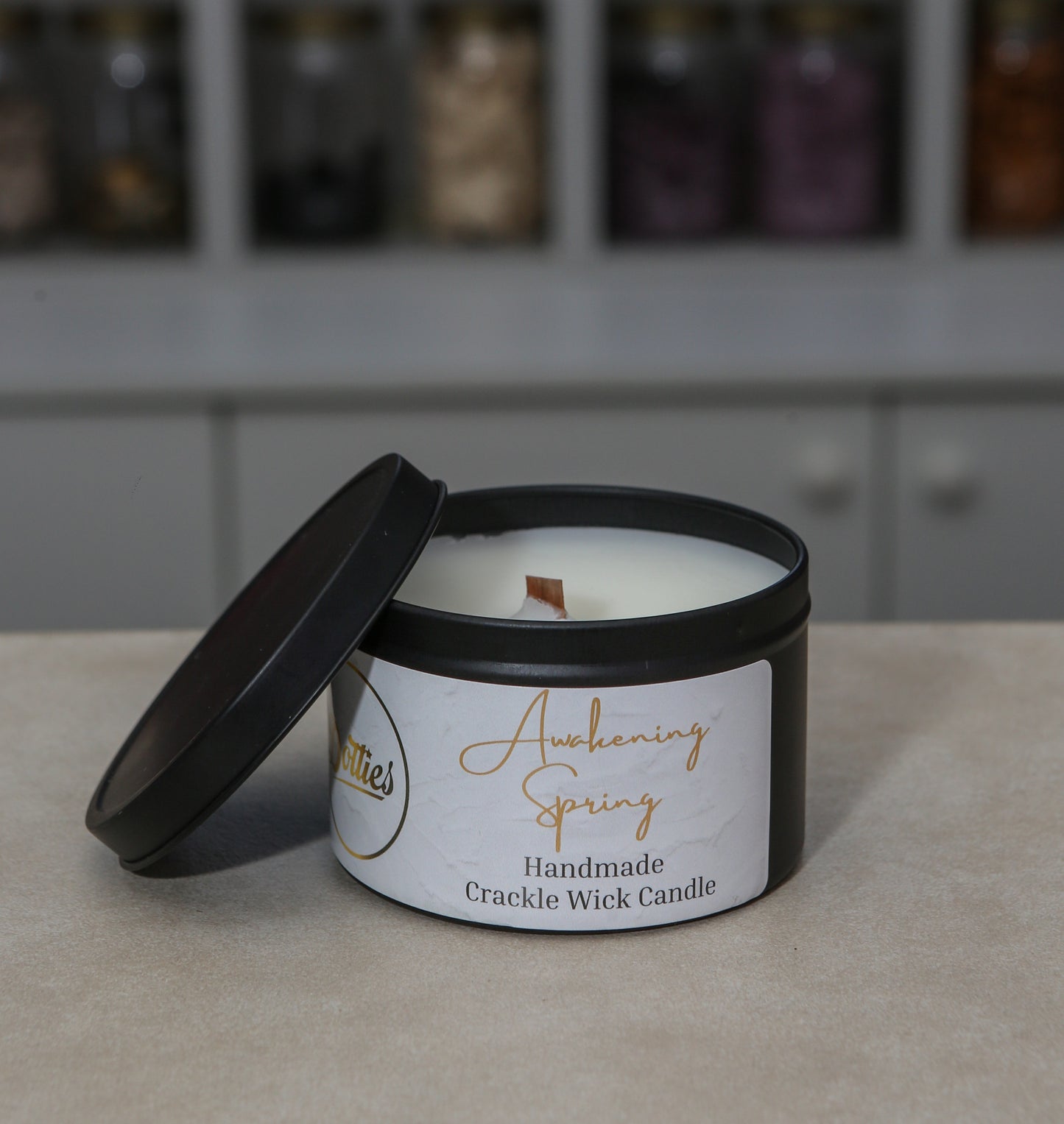 Awakening Spring Handmade Crackle Wick Candle by Dotties