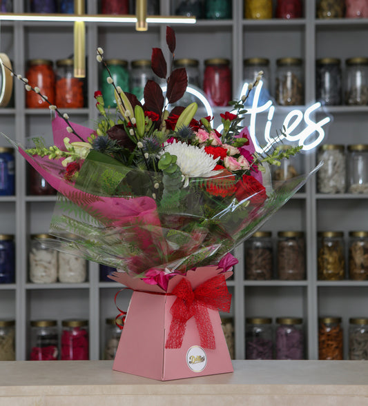 Dotties “Love” Aqua Bouquet