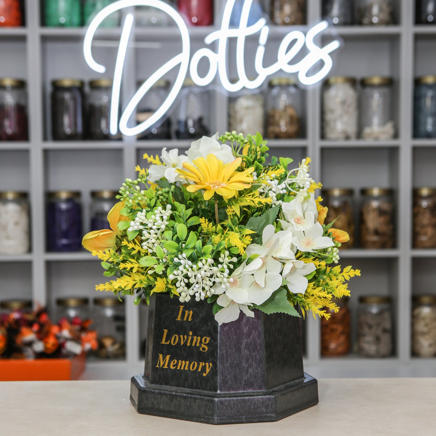 🌼 In Loving Memory Floral Tribute Pot
