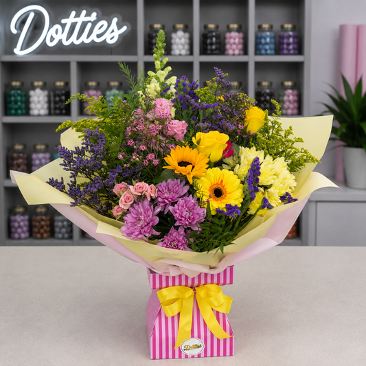 The Birthday Sunflower & Citrus Symphony Flowers