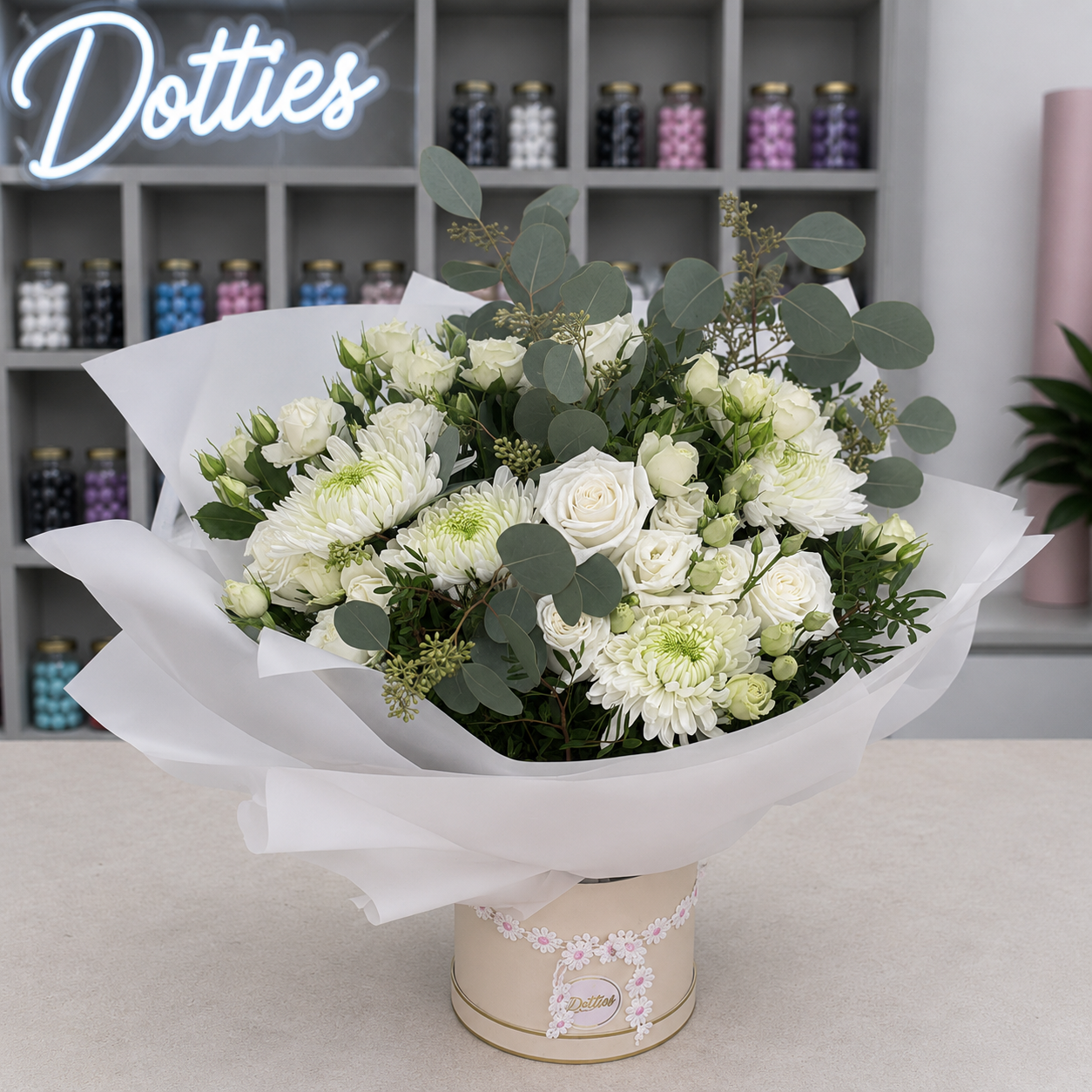 The Ivory Grace Arrangement Flowers