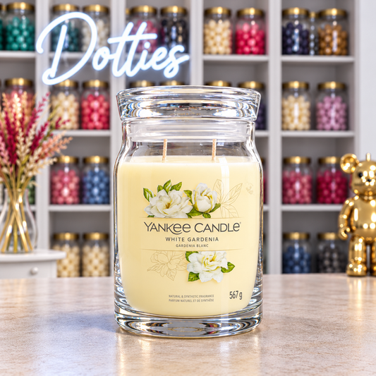 Dotties "White Gardenia" Yankee Candle Signature Jar (567g)